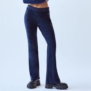 aritzia kiera flared velvet sweatpants in blue